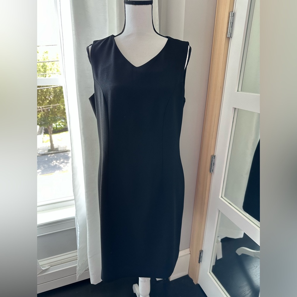 Karen Scott Classic Black Midi Dress